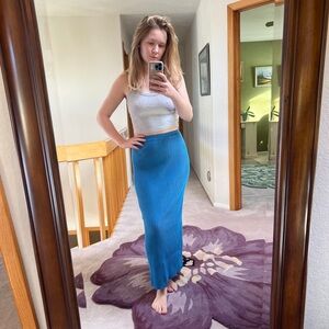 Free People Teal Maxi Skirt